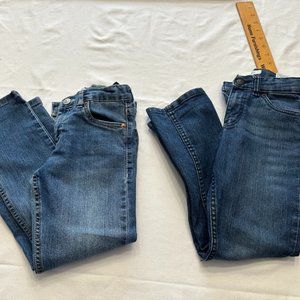 Levi's 511  lot of 2 Boy's SLIM Straight Leg Denim Jeans Blue Size 7 reg